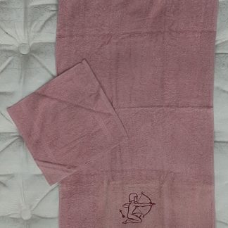 Geschenkset Handtuch mit Waschlappen Sternzeichen Schütze
