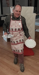Kochschürze mit gewobenen Marienkäfern Grösse 68x80cm