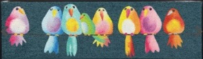Schuhabstellmatte Salonlöwe Rainbow Birds 30x100cm