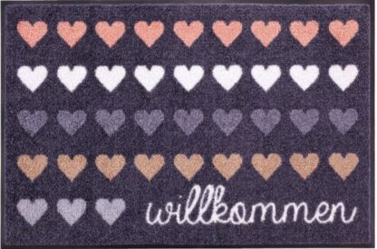 Fussmatte Willkommen Herzen 50x75 – Bild 2