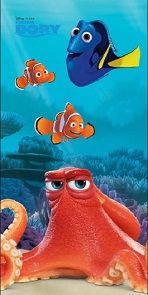 Badetuch Nemo, Dory und Krake 75x150cm
