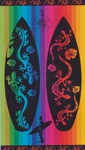 Badetuch Surfer Peace and Love 90x175cm