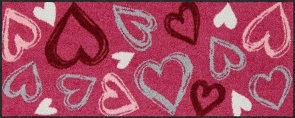 Eingangsmatte Salonlöwe Valentine Hearts magenta 30x75cm