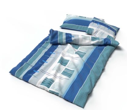 Jersey-Bettwäsche Lotus Amalfi blau – Bild 3
