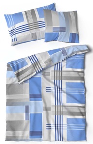 Jersey Bettwäsche Lotus Jeffrey blau in modernem Look