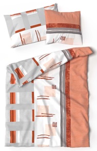 Jersey Bettwäsche Lotus Malea orange in modernem Look