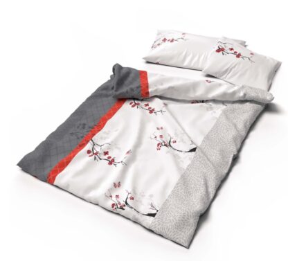 Jersey Blumen-Bettwäsche Lotus Noyama – Bild 2