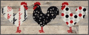 Schuhabstellmatte Salonlöwe Classic Chicks mit witzigen Hühnern 30x75cm