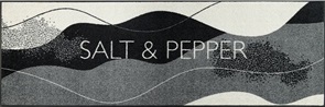 Fussmatte Wash+Dry Salt&Pepper mit schwungvollem Design Grösse 60x180cm