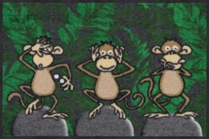 Fussmatte Salonlöwe Three Monkeys Grösse 50x75cm