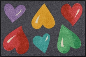 Türvorleger Salonlöwe Big Hearts Colourful Grösse 50x75cm