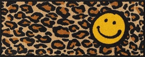 Schuhmatte Salonlöwe Smile Leo yellow Grösse 30x75cm mit Leopardenmuster
