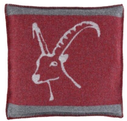 Sofakissen Alpenchic "Gian" rot-grau – Bild 2