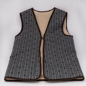 Edelweiss Gilet mit Schafwoll-Innenfutter und traditionellem Edelweiss-Dessin