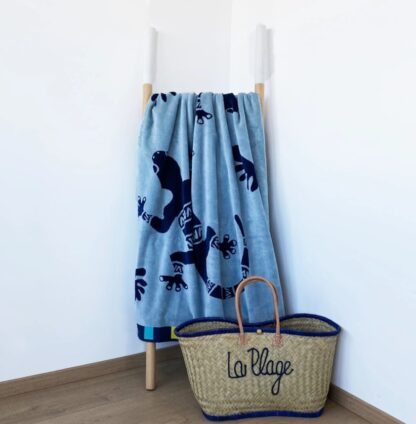 Badetuch - Strandtuch "Pogona" mit Eidechsen-Motiv – Bild 3