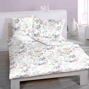 Satin Blumen-Bettwäsche Maddie Allover mit Blumendessin