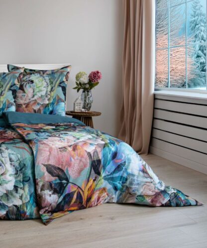 Flanell Bettwäsche-Garnitur Fleuresse Valencia-Multicolor "Prächtige Blumen" – Bild 2