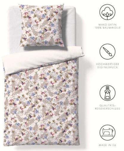 Satin Bettwäsche Fleuresse BedArt-S "Florales Paisley" – Bild 6