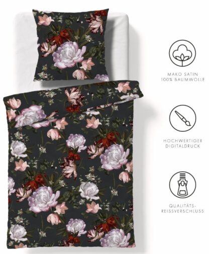 Satin Bettwäsche Fleuresse BedArt-S "Florale Pracht" – Bild 5