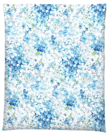 Satin-Bettwäsche LaBelle Blüten blau Allover – Bild 4