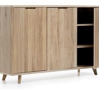 Sideboard Skagen Modell mit 3 Türen aus massiver Eiche innen und aussen weisslich geölt