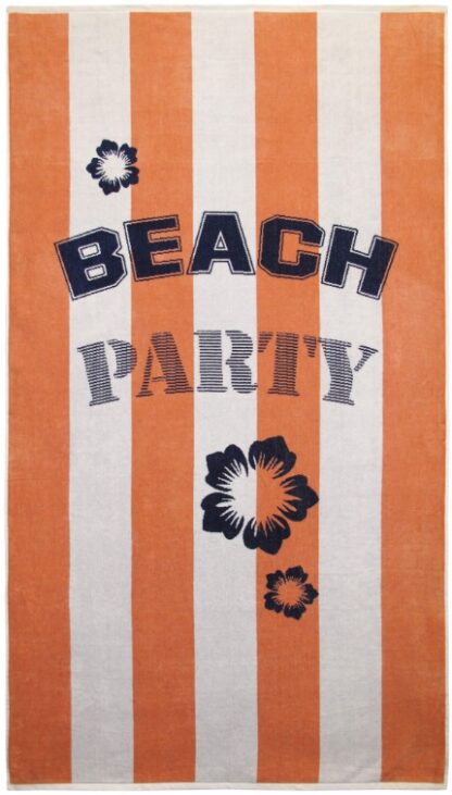 Badetuch - Strandtuch Block Beach orange – Bild 2