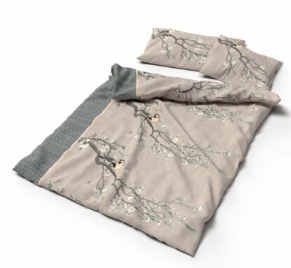 Bambus-Bettwäsche Lotus Birds spring – Bild 3
