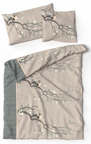 Lotus Bambus-Bettwäsche Birds spring mit asiatischem Dessin