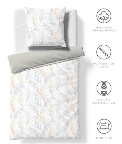 Satin Bettwäsche Fleuresse BedArt-S "Filigranes Gräserdessin" – Bild 3