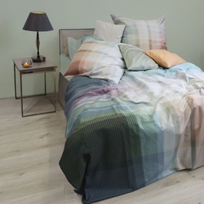 Satin Bettwäsche Fleuresse BedArt-S mit modernem Karo-Muster in der Farbe Bunt-09