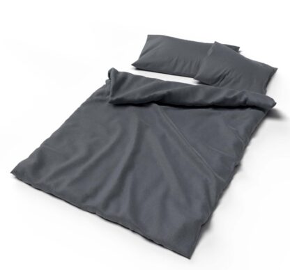 Flanell Uni-Bettwäsche Lotus graphit – Bild 3