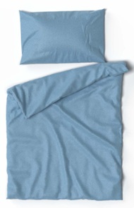 Flanell Kinderbettwäsche Lotus in der Farbe blau