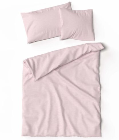Jersey-Bettwäsche Lotus Uni mélange "Mauve" – Bild 2