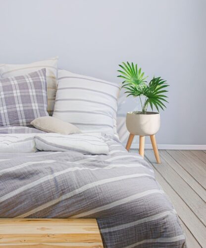 Musselin Bettwäsche Fleuresse Faro "Streifendesign" – Bild 2