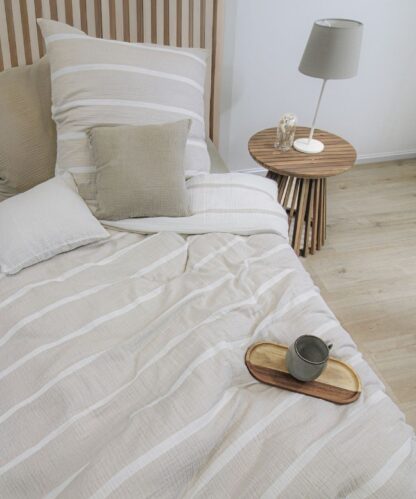 Musselin Bettwäsche Fleuresse Faro "Streifendesign" – Bild 2