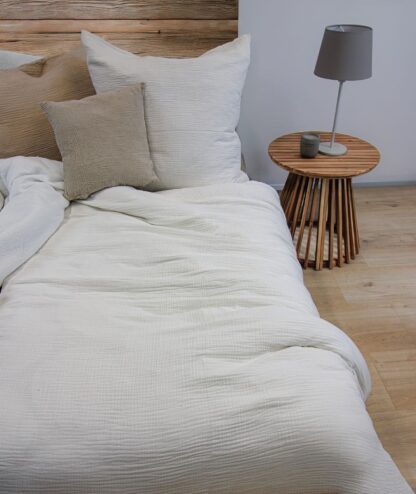 Musselin Bettwäsche Fleuresse Faro "Uni-Creme" – Bild 2