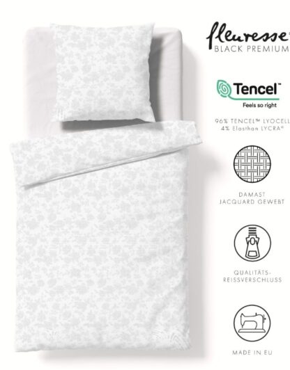 Tencel-Lyocell Bettwäsche Black-Premium "Florales Design" – Bild 3