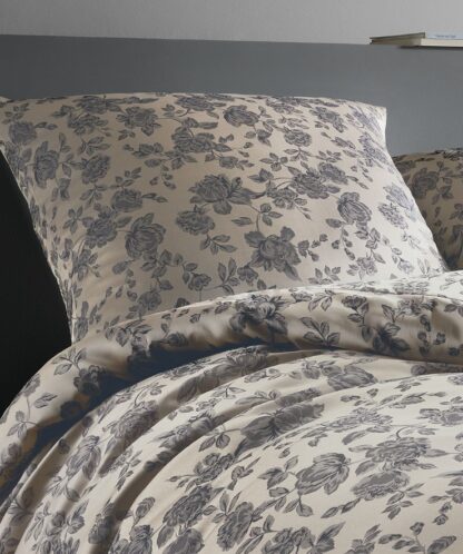 Tencel-Lyocell Bettwäsche Black-Premium "Florales Design" – Bild 4