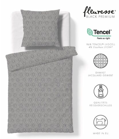 Tencel-Lyocell Bettwäsche Black-Premium "Filigrane Ornamente" – Bild 3