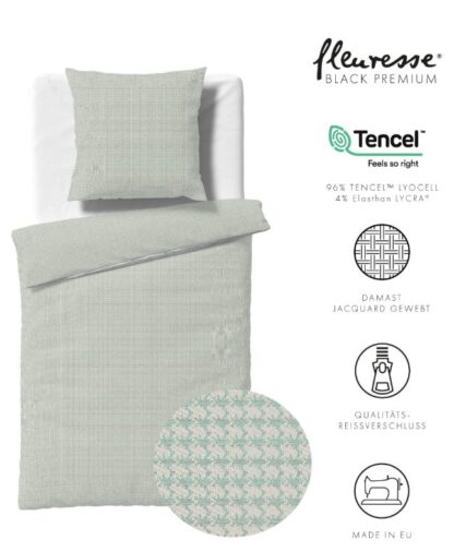 Tencel-Lyocell Bettwäsche Black-Premium "Hahnentrittmuster" – Bild 3