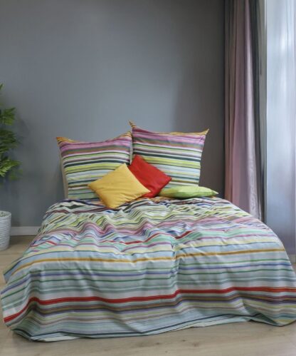 Satin Bettwäsche Fleuresse BedArt-S "Lebendiges Streifenmuster" – Bild 2
