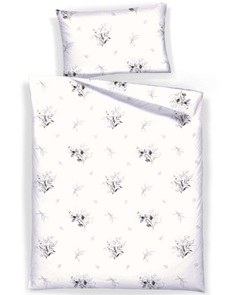 Satin Bettwäsche-Garnitur Flora Allover mit Blumendessin
