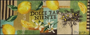 Salonlöwe Türvorleger Dolce far Niente Grösse 75x190cm mit Zitronen in frischen Farben