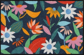 Fussmatte Salonlöwe Elvy Allover mit farbigen Blumen Grösse 50x75cm