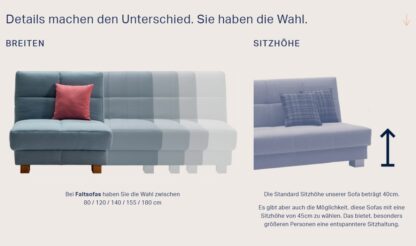 Bettsofa Leu-Swiss "Tilda-155" hellgrau – Bild 19