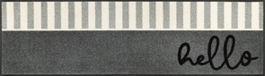 Wash und Dry Türvorleger Hello Stripes mit coolem Schriftzug