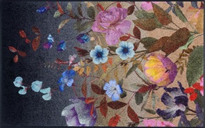 Wash+Dry Türvorleger Midnight Blooms mit prächtigem Blumenbouquet
