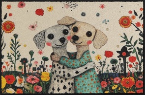 Türvorleger Salonlöwe Sweet Dogs Grösse 50x75cm mit zwei verliebten Hunden