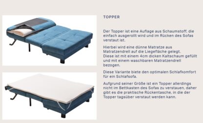 Bettsofa Leu-Swiss "Tilda-155" hellgrau – Bild 23