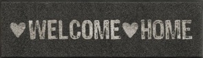 Wash und Dry Türvorleger Warmly Welcome mit coolem Schriftzug und Herz